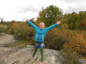 little girls at Laurier Woods Conservation Area